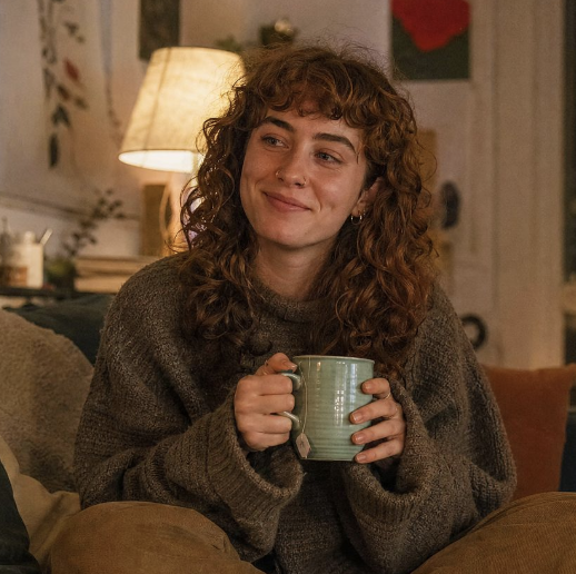 A person relaxing at home