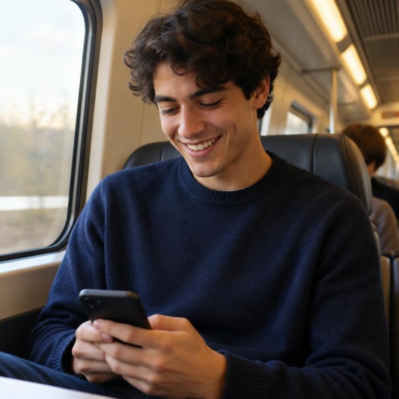 A person checking their phone